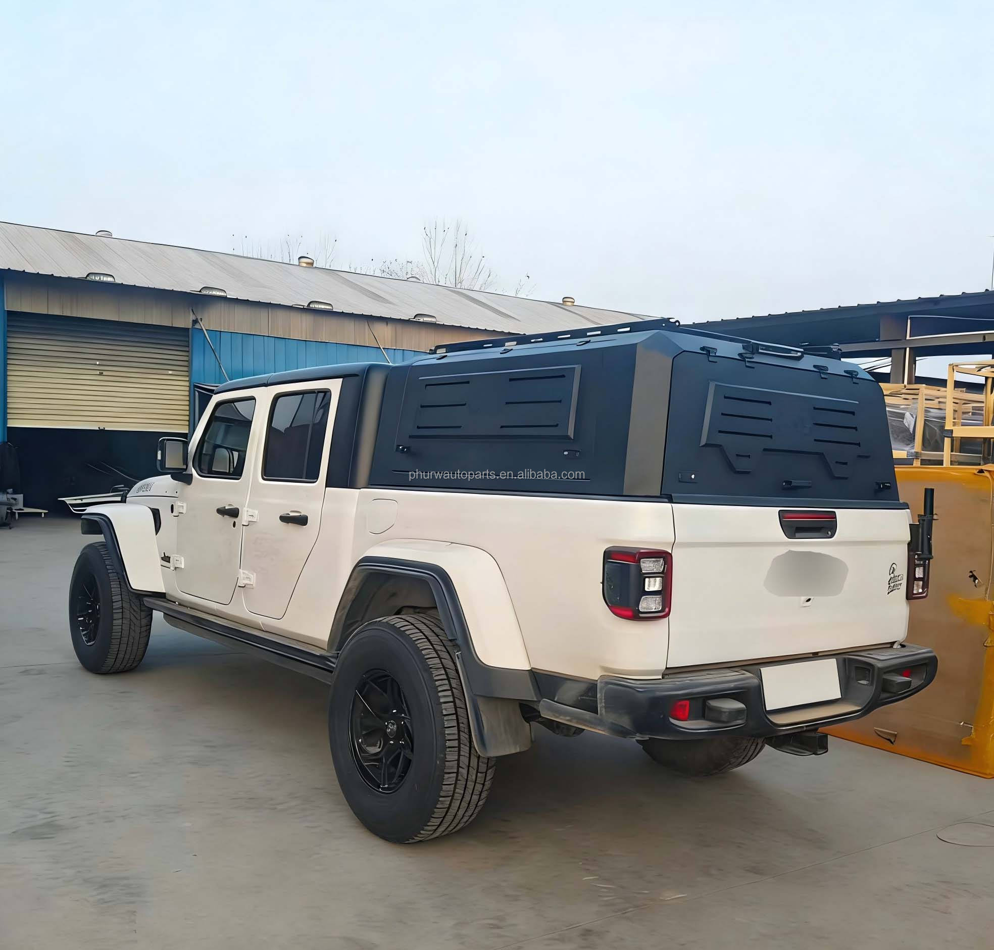 PHURW Off-Road Vehicle Accessories Aluminum Truck Canopy Pickup Truck Bed Hardtop Topper for JEEP Gladiator Truck Canopy